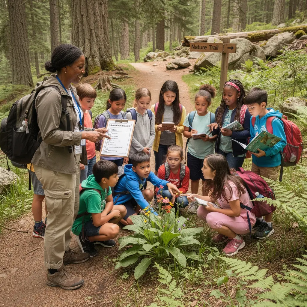 Widok na zachód słońca nad jeziorem w parku.